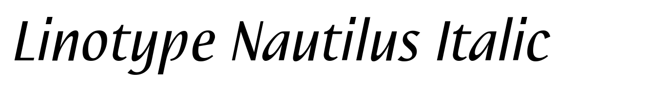 Linotype Nautilus Italic